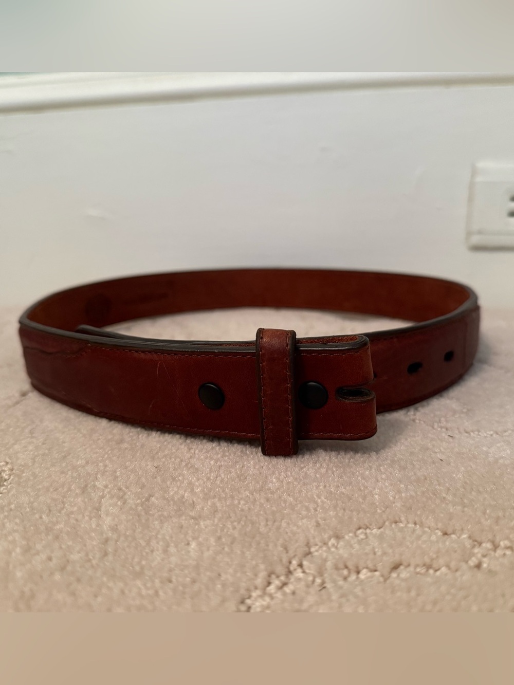 3D Belt Co. Brown Leather Belt – Size 32 – Removable Buckle